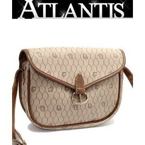 Dior Shoulder Bag Honeycomb Leather Brown